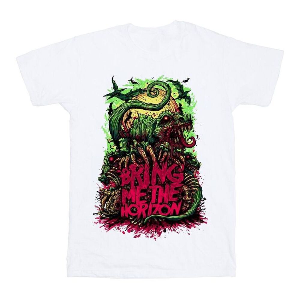 Bring Me The Horizon Unisex Adult Dinosaur Cotton T-Shirt / White